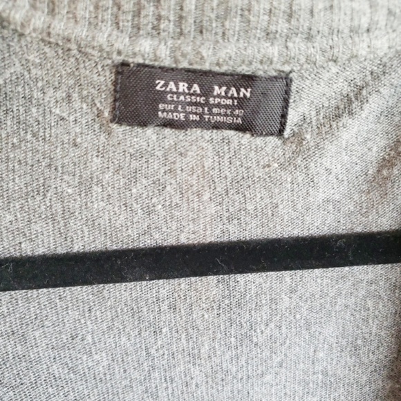 1 Zara Man classic sport dark gray button cardigan - Picture 2 of 4